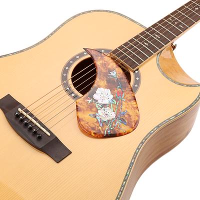 1pc Acoustic Folk Guitar Pickguard Self Adhesive Anti-Scratch Sticker Guitar Shell Guard Plate Guitar Pick Guard Sticker