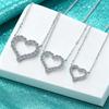 Sterling Silver Heart-Shaped Moissanite Pendant Necklace for Women