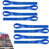 8 PCS Soft Loop Tie Down Straps, 12" X 1" Heavy Duty Tie Down Loops, Automotive Cargo Fastening Straps, Universal for Car SUV Truck (Blue)