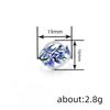 Handgefertigter Emaille-Blaublumen-Funkelnder Temperament-Ring für Damen, Banquet-Teilnahme, Eleganter High-End-Schmuck und Accessoires