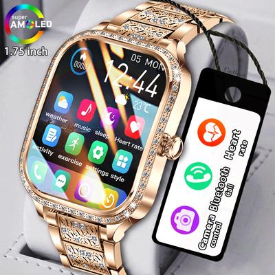2025 Ceas Smart Nou Femei 1.75" Ecran HD Ritm Cardiac IP68 Rezistent la Apă Fitness Sport Apel BT Smartwatch pentru Doamnă Cadou
