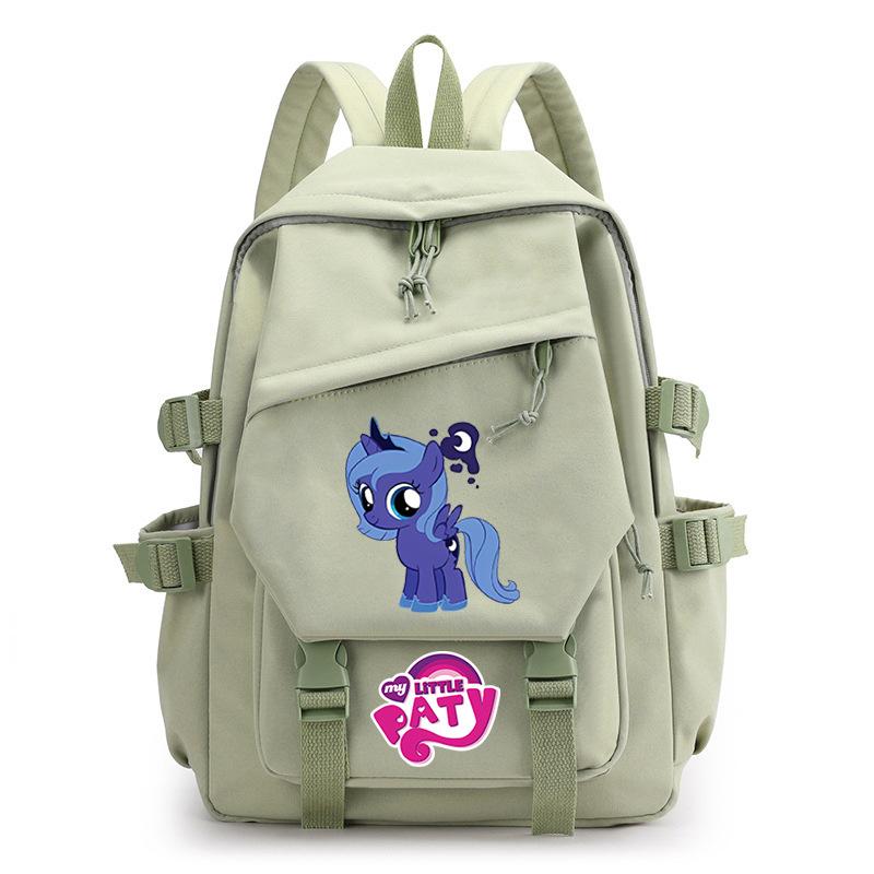 Pony Poly Rainbow Pony Printed Student School Bag Large Capacity Primary And Secondary School Student School Bag Children'S Backpack