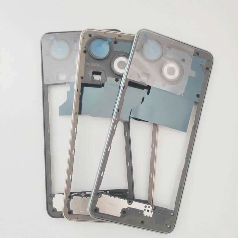 Novaphopat For Infinix Smart 8 X6525 Middle Frame Housing Middle Bezel Plate With Side Volume Key Button