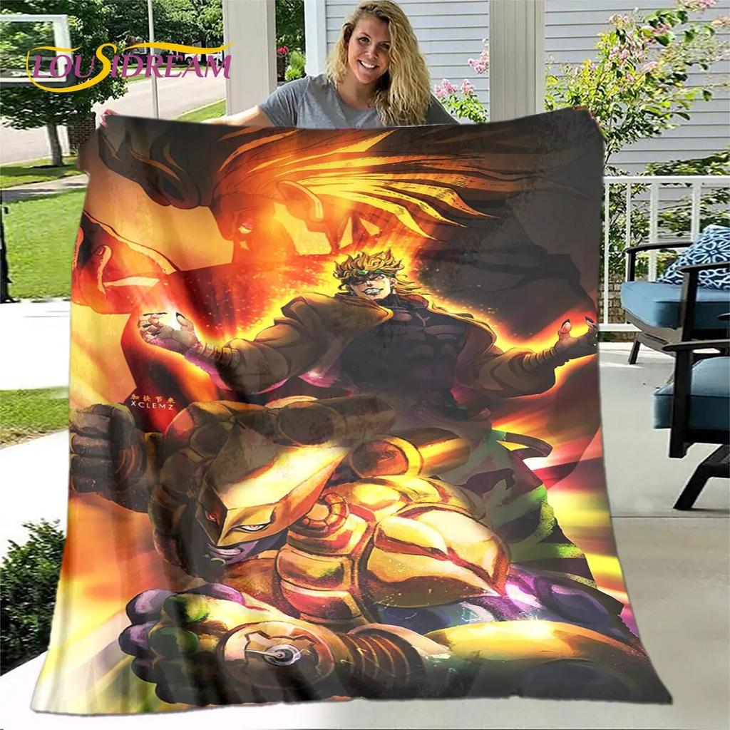 Anime Jojo's Bizarre Adventure Soft Plush Blanket,Flannel Blanket Throw Blanket for Living Room Bedroom Bed Sofa Picnic Cover