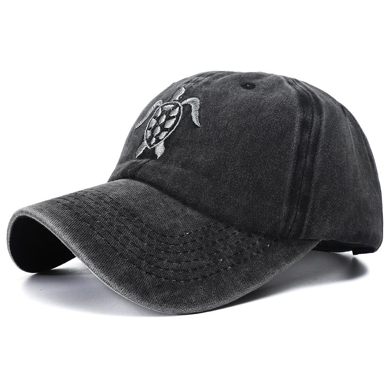 Autumn Turtle Embroidered Fitted Baseball Cap Y2k Snapback Dad Hat Male Female Vintage Hats for Women Men Gorras Hombre