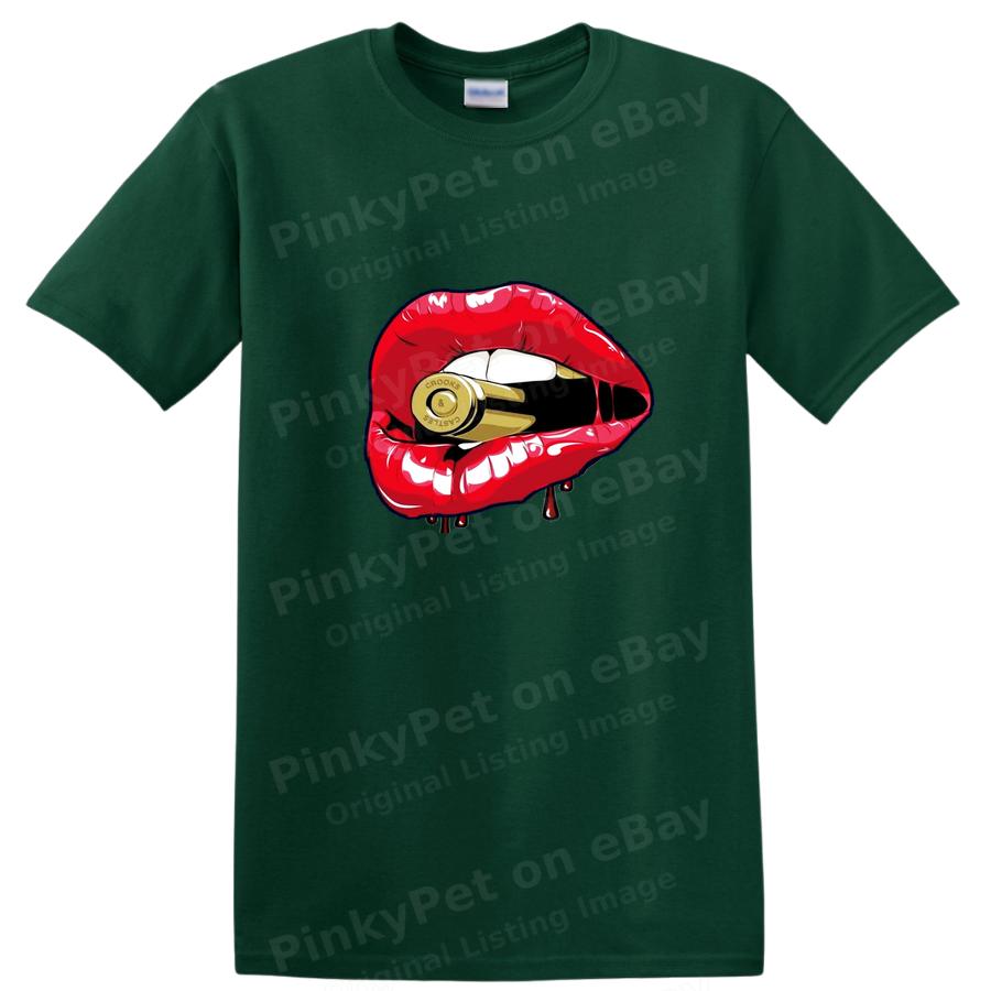 Bullet Lip Art Graphic T Shirt for Edgy Fashion Lovers - Cute Tee