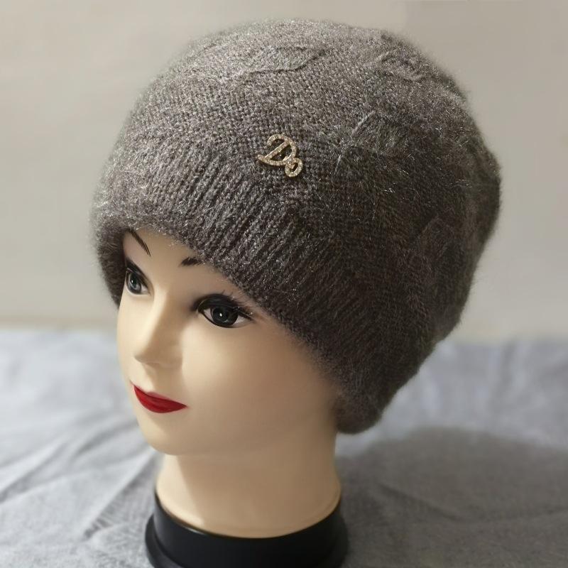 

Женские шапки осенние и зимние шапки модные многослойные шапки универсальные утепленные двухслойные вязаные шапки уличные шерстяные шапки, защищающие от холода