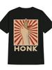 Graphic T-shirt - Black Tee with Duck Design