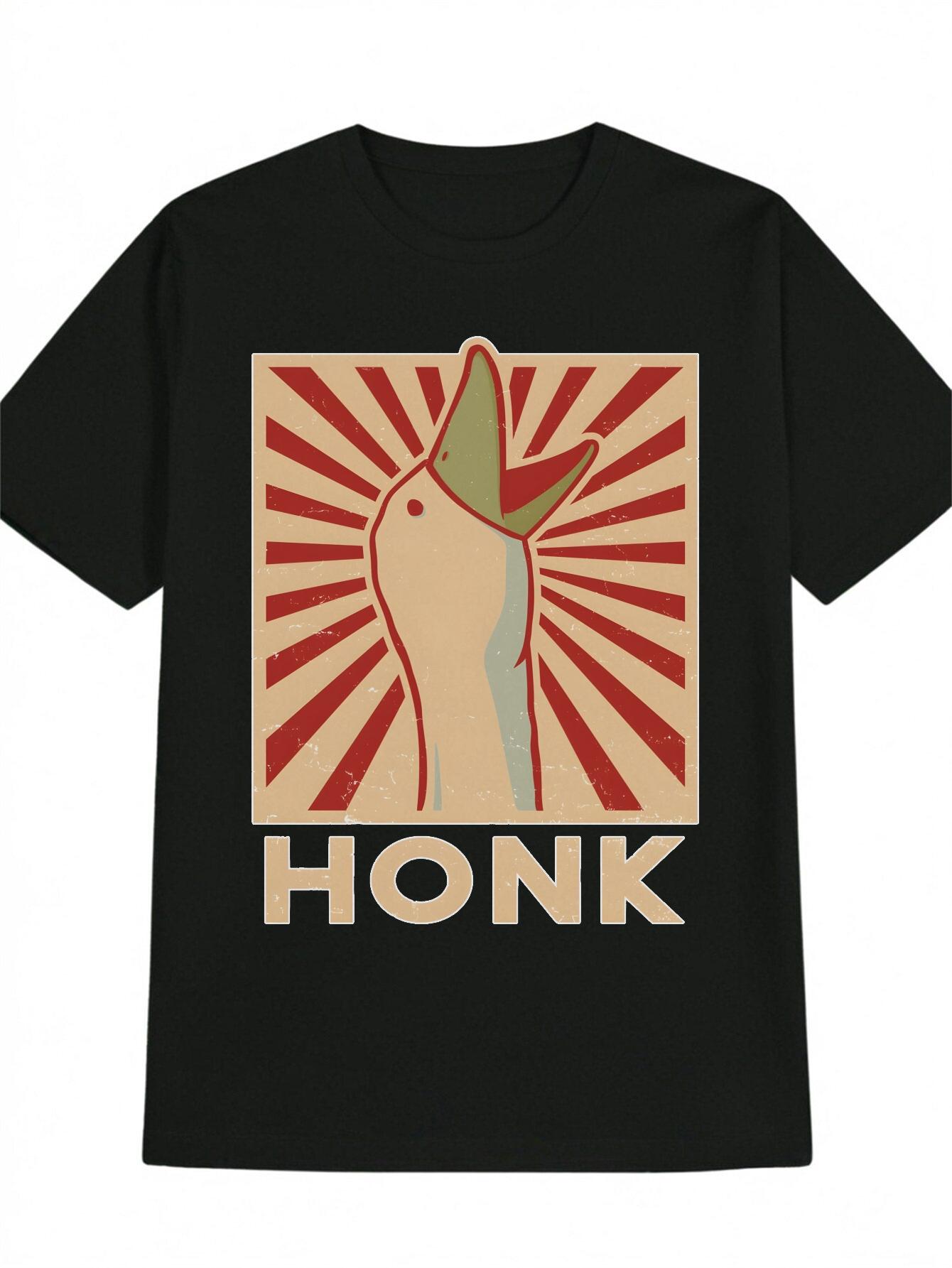 Graphic T-shirt - Black Tee with Duck Design XXXXL