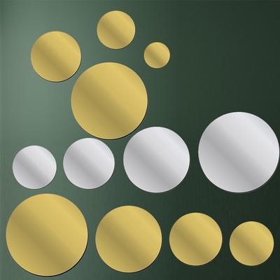 10-30CM Round Mirror Sticker Self-adhesive Bathroom Decorative 3D Acrylic Mirror Mural Decals Bedroom Living Room Art Home Decor