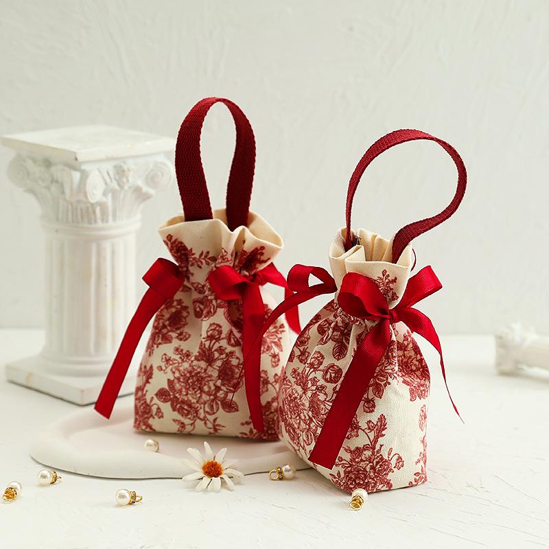 10pcs Wedding Candy Bags Gifts Packaging Boxes Wrapping Pouch Handheld Gift Bag Candy Bag Wedding Party Event Festive Supplies