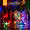 Solar Dragonfly Lights String 100 LED 8 Modes Solar Fairy Lights for Xmas Party garden Christmas Decorations Outdoor Solar Lamp