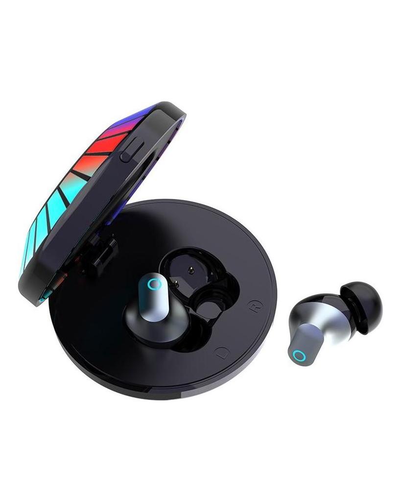 Użyj bezprzewodowych słuchawek dousznych VAORLO HD z redukcją szumów Bluetooth 5.3 ze światłem RGB Ciesz się czasem muzyki Wysoka jakość dźwięku Słuchawki
