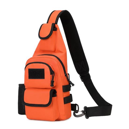 Chest Sling Bag Waterproof Nylon Portable Large Capacity Outdoor Travel Camping Fishing Sports Running Crossbody Bag Single Shoulder Pouch