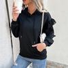 YYFS Women's Fashion Casual Solid Color Print Long Sleeve Hooded Hoodies & Sweatshirts