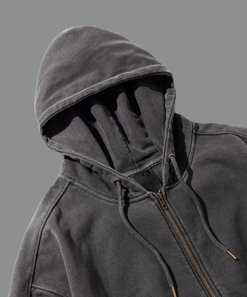 Fp142 Meteor Deer Pigment Zip-Up Deep Grey Sjhd1449