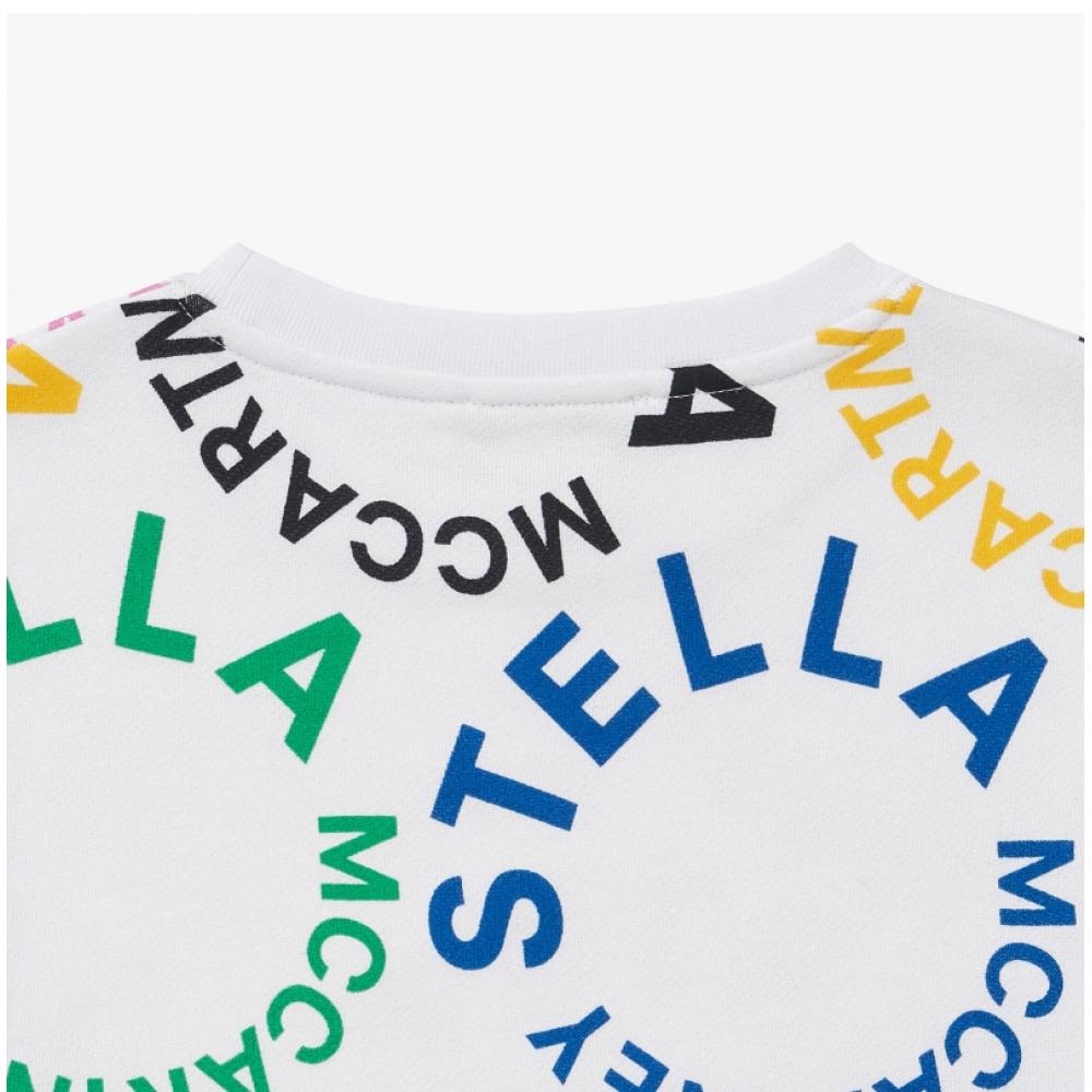 Stella Mccartney Tt4c30 Z1333 100mc Multicolor Round Logo Kids Sweatshirt