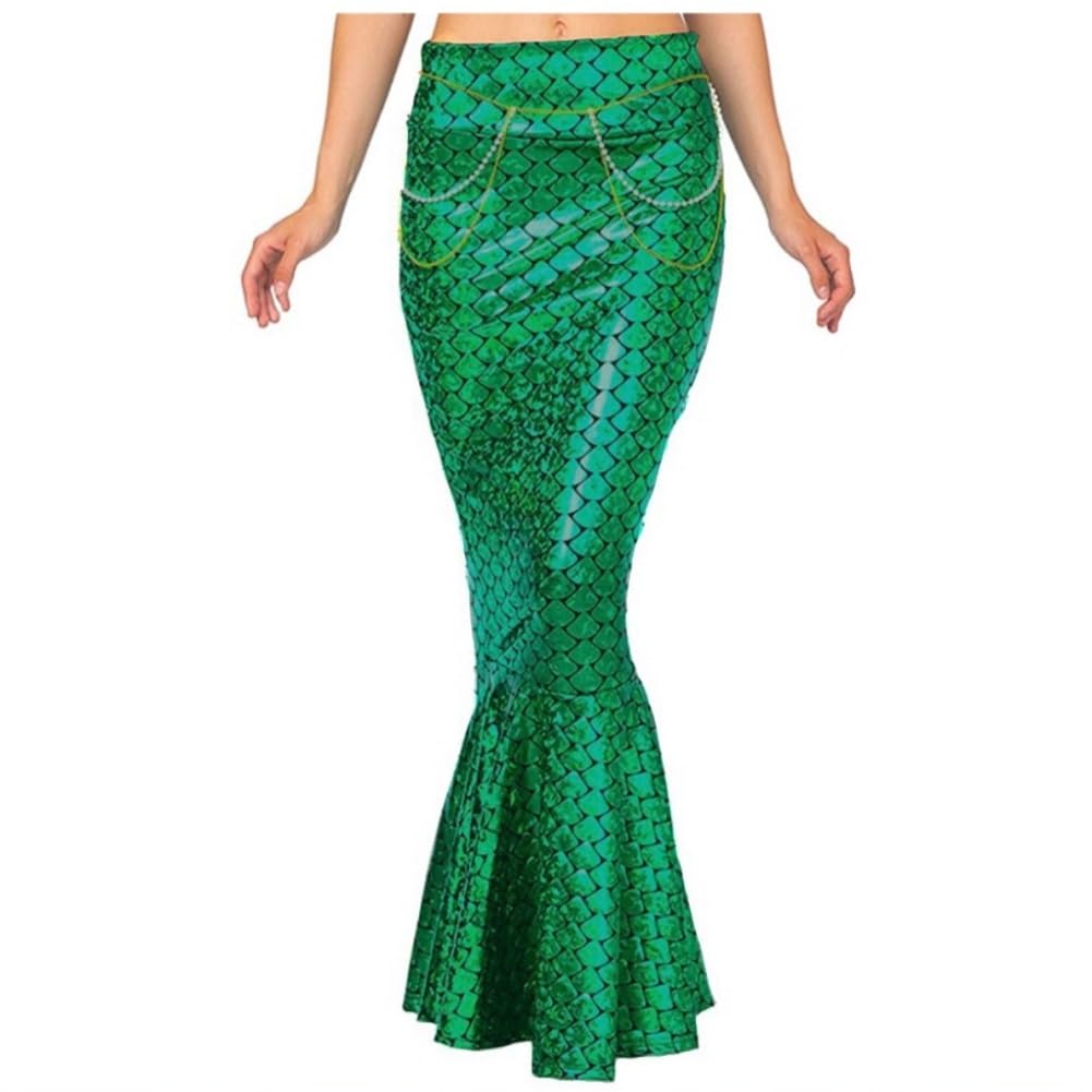 

Mermaid Mermaid Mermaid Long Fancy Halloween [pkpohs] Skirt, Princess, Skirt, Costume, Cosplay, Dress, (M, Green) зелений