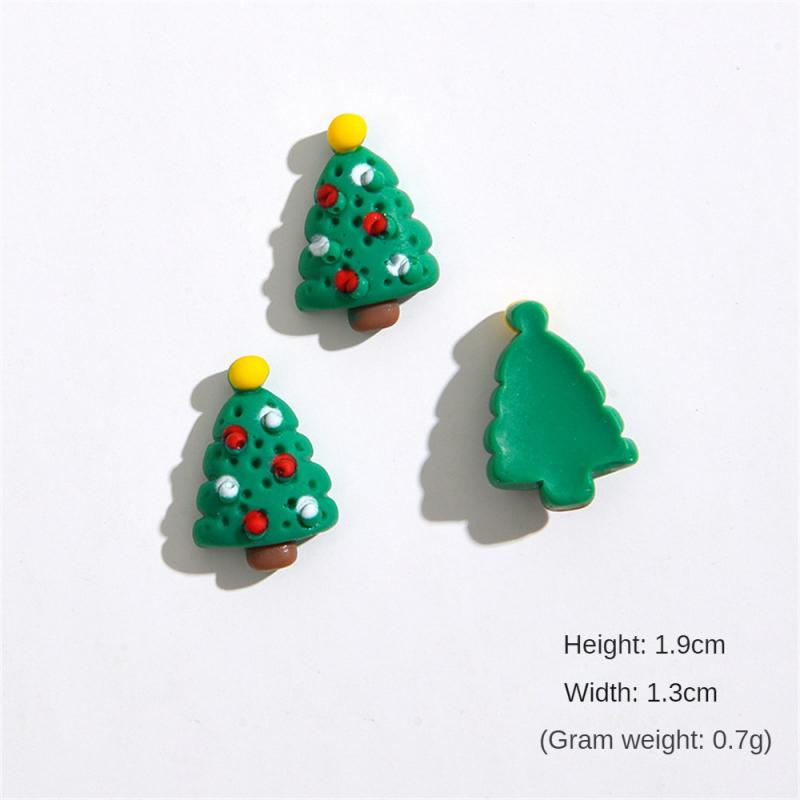 2025 New Cute Mini Cartoon Christmas Series Resin Figurine Crafts Flatback Cabochon Ornament Jewelry Making Hairwear Accessorie