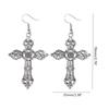 Vintage Jesus Cross Earrings for Women Christianity Vintage Bohemian Stud Earrings for Minimalist Christian