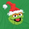 Sesame Street Unisex Adult Oscar The Grouch Scribble Christmas T-Shirt