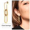 2026 Link Chain Drop Earrings Minimalist Paperclip Chain Dangle Earrings for Women Girls Wholesale Jewelry