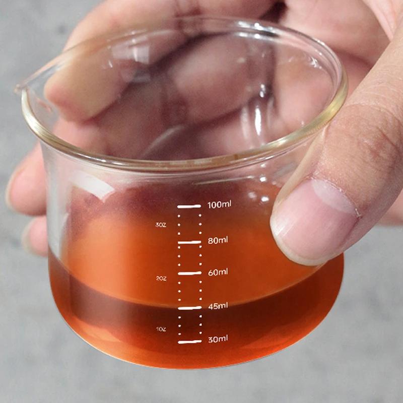100ML Espresso Coffee Measuring Cup Heat-resistant Round-shape Dosing Shot Glass Kitchen Accessorie Jugs for Home Barista Use