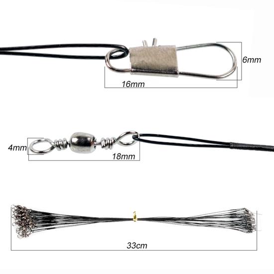 Angelschnur Blei Stahl Angeldraht Angelschnur Seil Angelvorfach Trace the Lines Spinner Shark