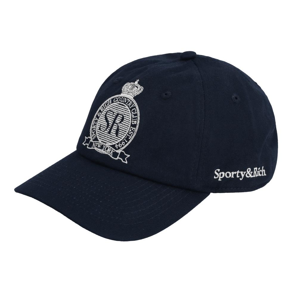 Sporty Rich Cotton Royal Club Logo Embroidered Cap Ac040620219bl106