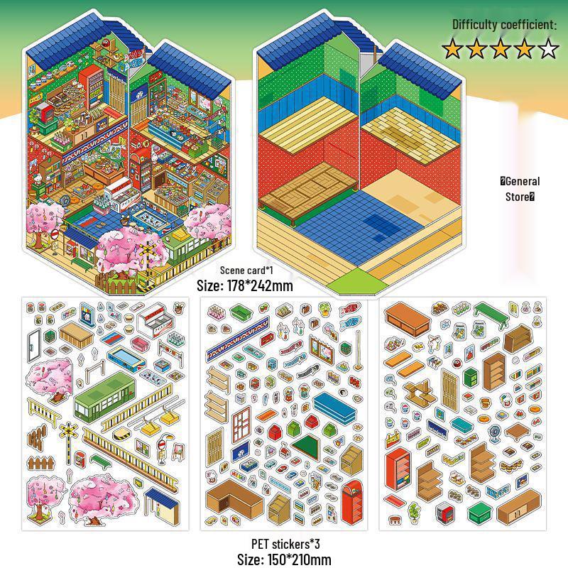 Infeel.Me 2.5D Scenery Stickers - 6th Edition Student Miniature Decoration Stickers
