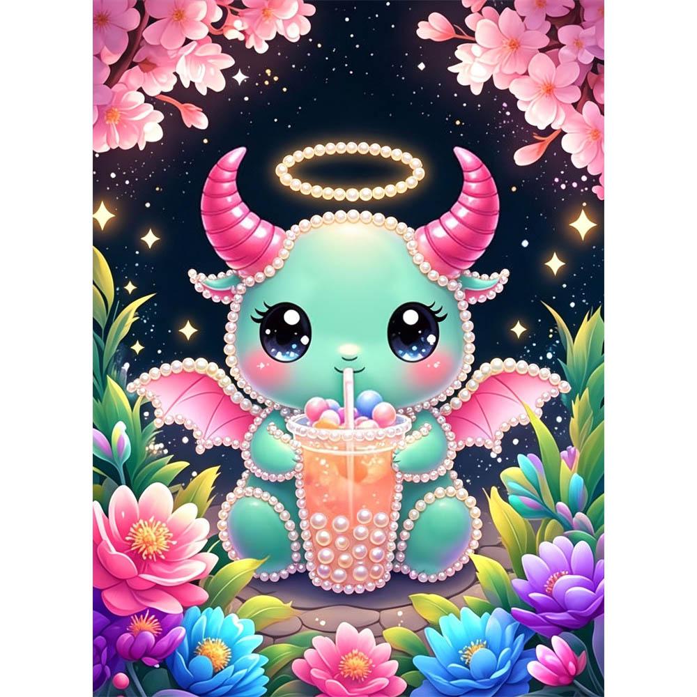 

30x40см Набор для жемчужной живописи «Маленький дьявол» Безрамный DIY Жемчужное Алмазное Искусство для Взрослых и Новичков Ручная Работа с Камнями Декор Стены Дома и Идея для Подарка 30x40cm