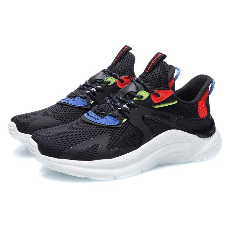 Li-Ning Clouds Black Red Pale Blue Men Sneakers AGLR033-1