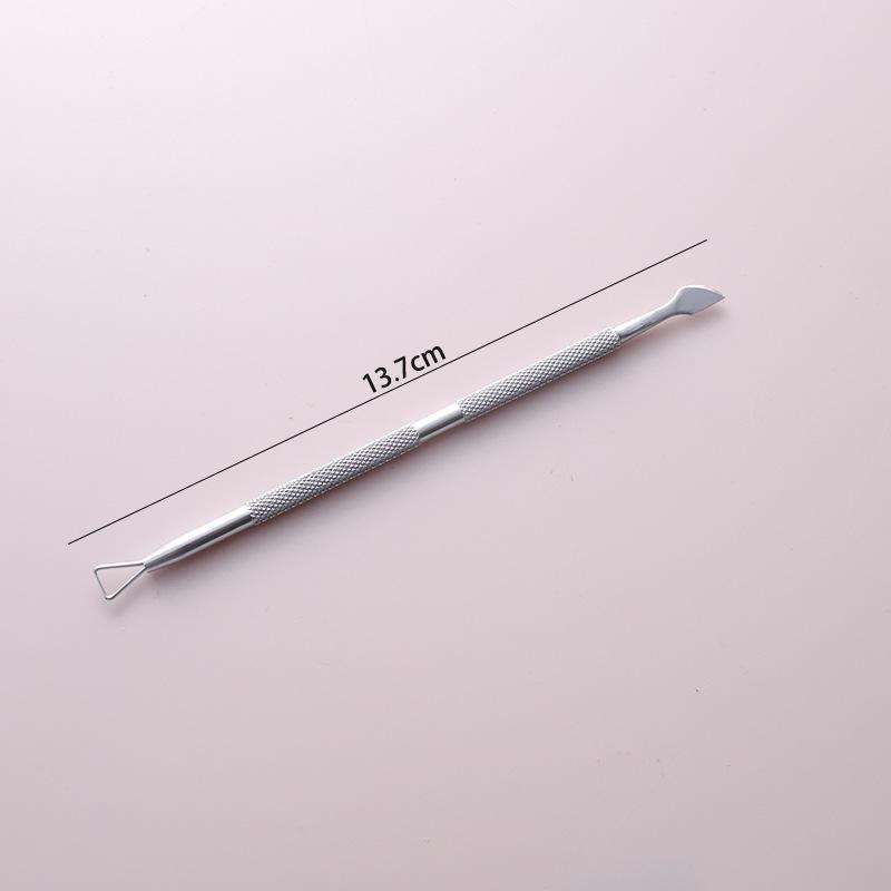 Holographic Stainless Steel Cuticle Pusher Anti-Rust Long Lasting Nail Remover Scraper for Professional Nail Salon Supplies