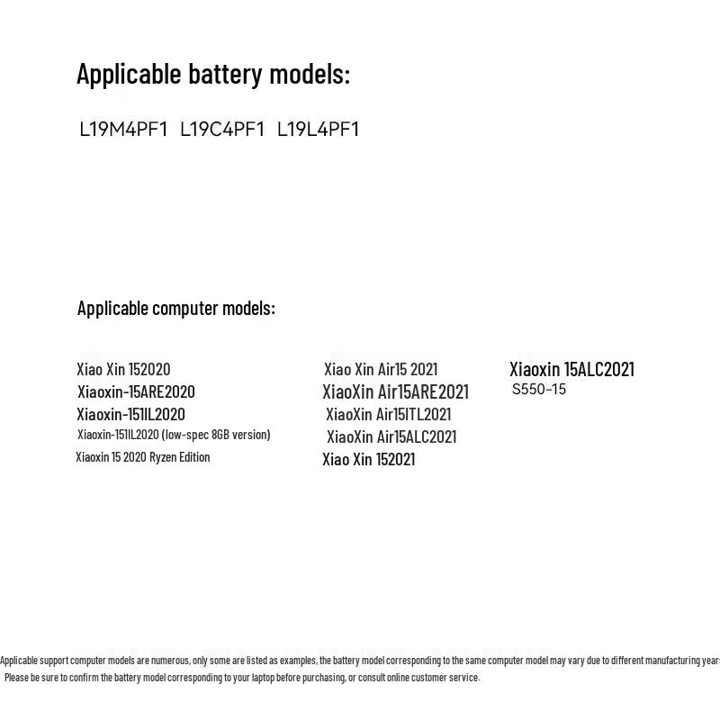 llano Laptop Battery for Lenovo Xiaoxin 15 IIL 2020 / Air-15 2021