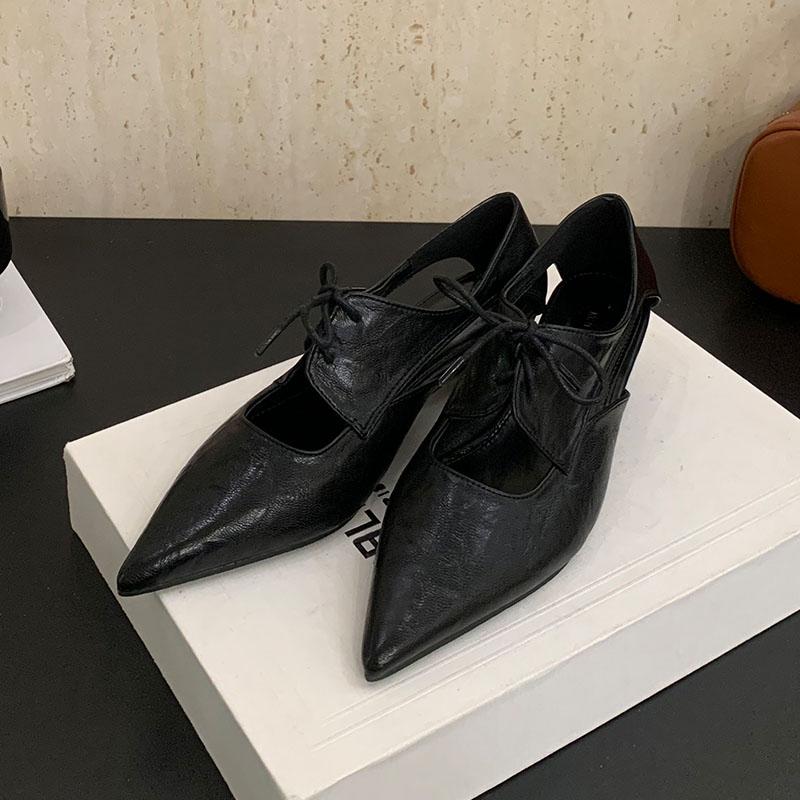 Fashion 2025 New Fashion Shallow Women Low Heel Shoes Luxury Female Pointed Toe Footwear Butterfly-Knot Ladies Heeled Shoes Pumps