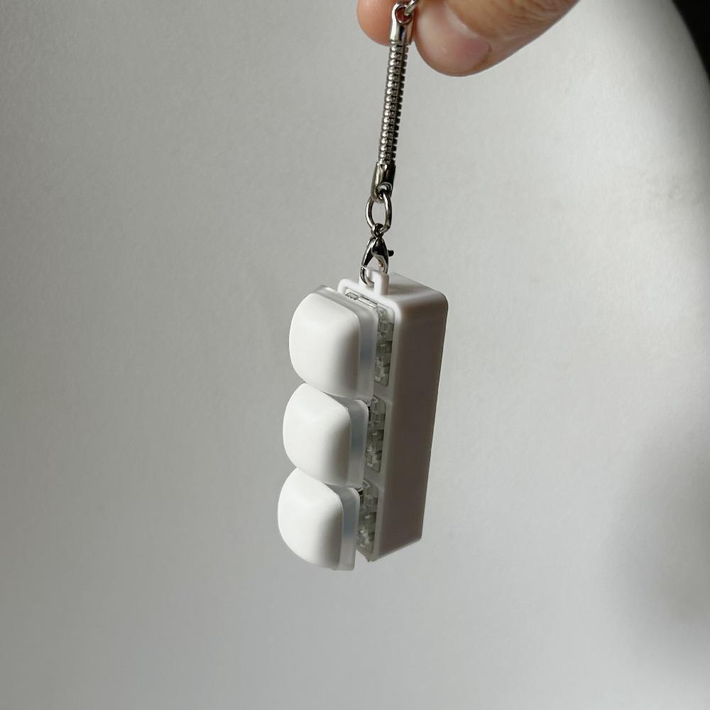Relaxing 3/4/9Keys Fidget Keychain Diy Keyboard Keys Button Finger Keyboard Cap Keycap Pass The Time Clicker Toy Adult