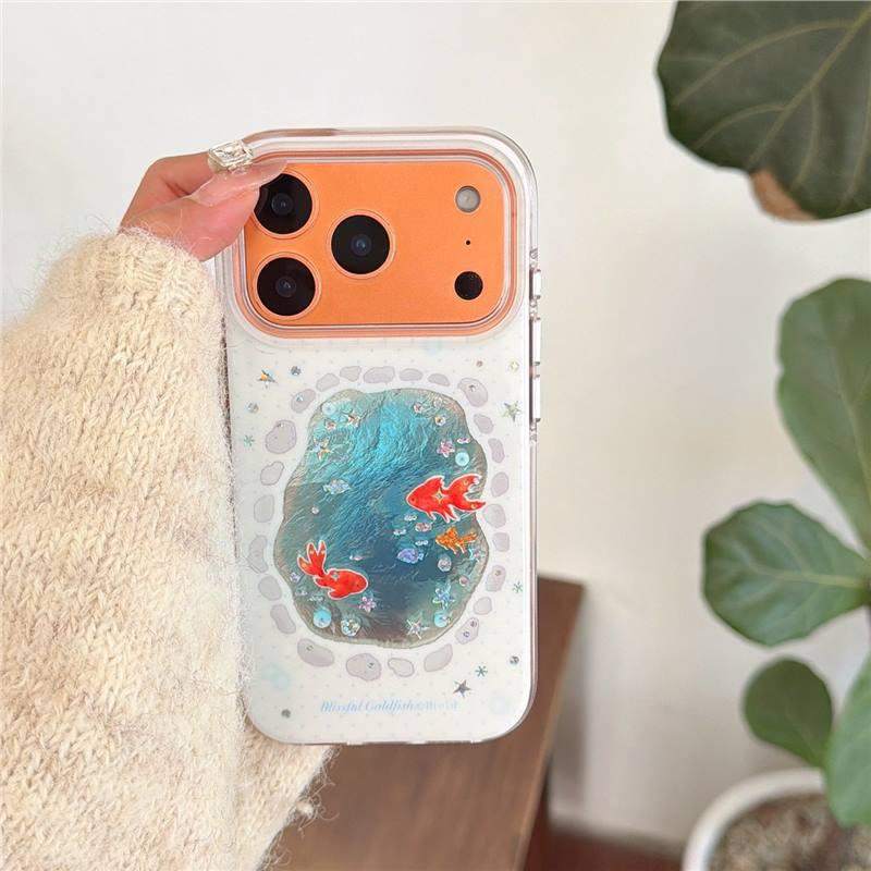 

Ins Style Gilded Koi High-End Case for iPhone 17 Pro Max/15/16 iPhone 17 Pro Max