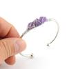Hand-Wound Natural Amethyst Rough Stone Bracelet Bracelet, Adjustable B51