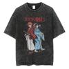 Harajuku Anime Rurouni Kenshin Himura Kenshin Print Tshirt Men Manga Oversized Tshirts Washed Cotton Tee Male Casual T Shirt