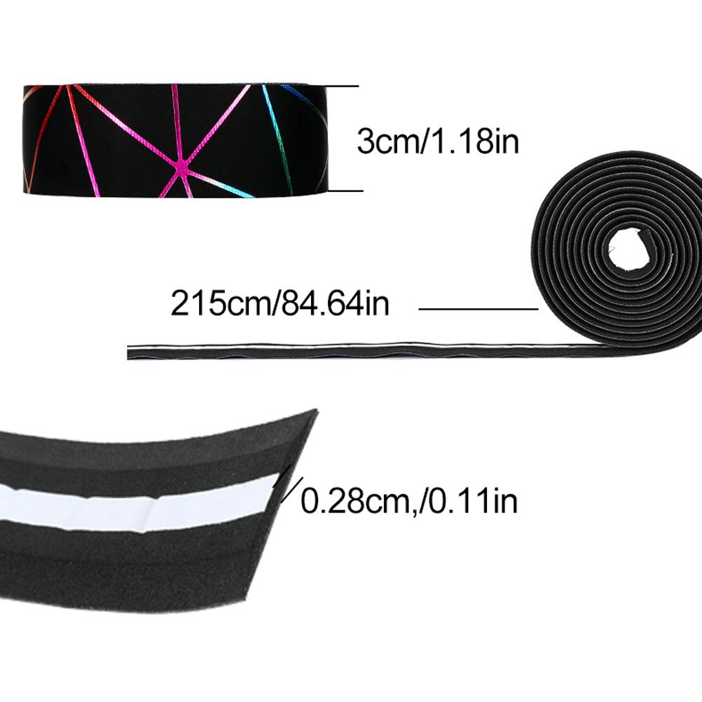 2Pcs Bike Handlebar Tape Colorful Lines Handle Bar Tape Anti Slip Cycling Handle Wraps Road Bike
