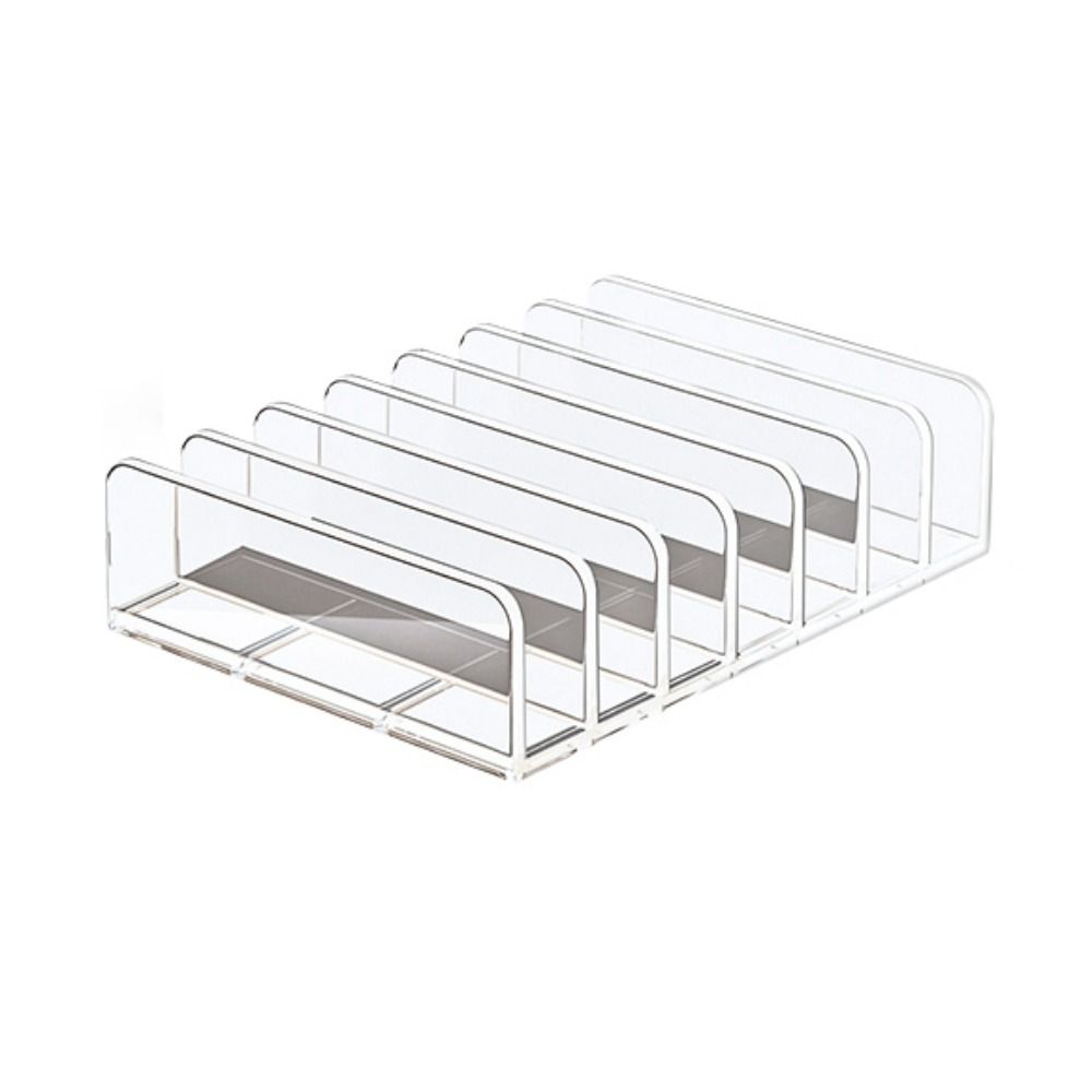 7 Fächer CD-Scheiben-Organizer-Box Multi-Slot-Design Schallplatten-Album-Halter Telefonständer Schreibtisch