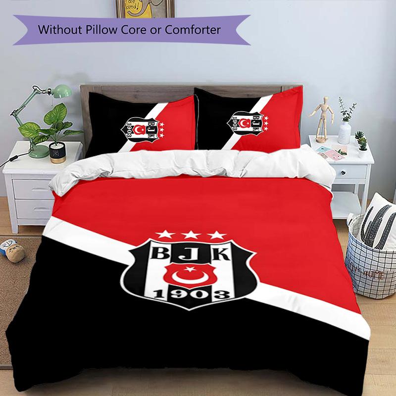 3-teiliges BJK Design Bettwäsche-Set - HD-bedruckte Bettwäsche mit 1 Bettbezug und 2 Kissenbezügen - Perfekt für die Dekoration zu Hause und im Studentenwohnheim