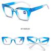 Thick Large Frame Reading Glasses Fashionable Rainbow Color Presbyopia Glasses for Women Anti Blue Light Clear Lens Eyewear