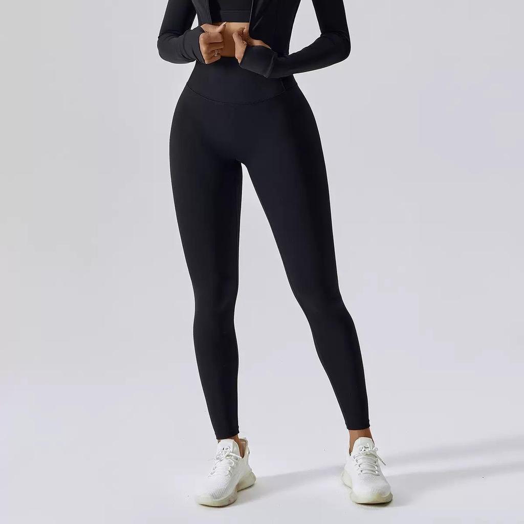 Tuta da Yoga Autunno/Inverno Delicata sulla Pelle: Set Canotta Controllo Pancia ad Alta Elasticità e Abbigliamento Fitness