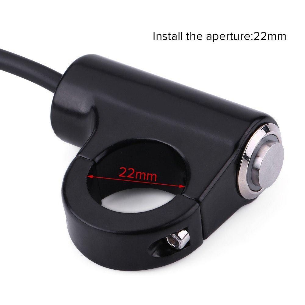 22mm Motorcycle Handlebar Control Motorcycle Handlebar Switch Fog Light Switch Waterproof Aluminum Alloy Clamp Type (B)