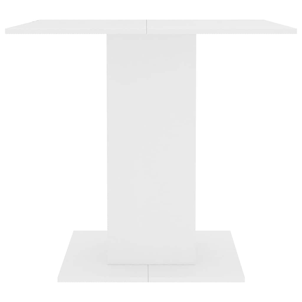 Dining Table White 80 X 80 X 75 Cm Particleboard