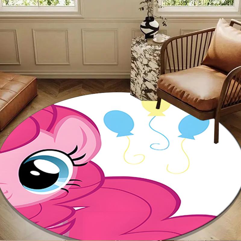 Colorful Unicorn Friendship Round Rug for Livingroom,Bedroom, Palyroom, Chair Rug, Area rug, Circle Carpet, Large Size Fan Christmas gift