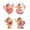 New 2D Acrylic Elf Angel Hanging Flat Love Diamond Valentine's Day Pendant Pendant Decoration Rearview Mirrors