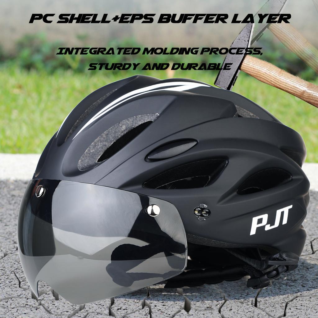Kask rowerowy 4 w 1 z okularami przeciwsłonecznymi / Daszkiem Bezpieczeństwa Kaski Wielotrybowe noszenie Kask rowerowy Kask rowerowy MTB Dla kobiet Mężczyzn