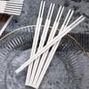 New White Chopsticks Set Reusable Chinese Japanese Korean Chopsticks 10 In Anti-Slip Fiberglass Chop Sticks Utensils